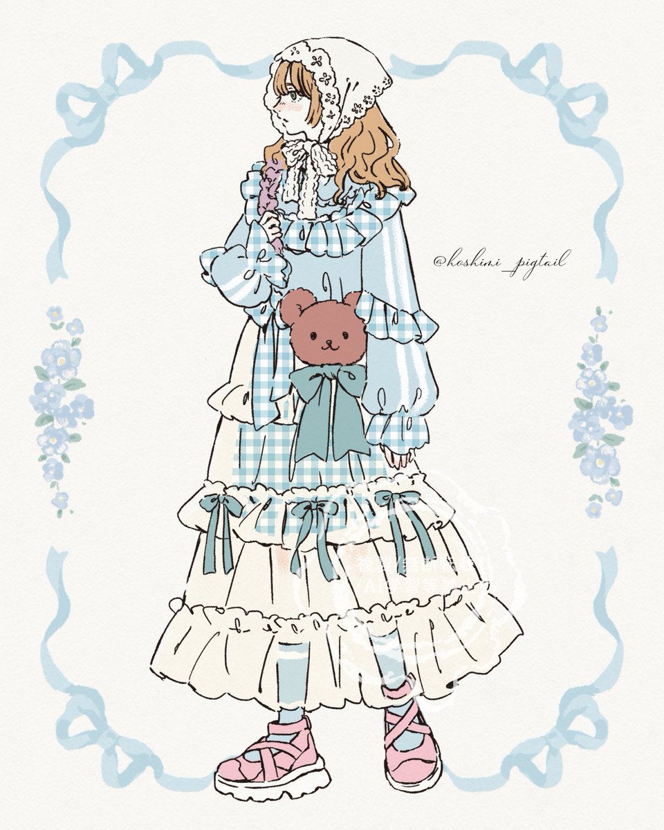hoshimi_pigtail's tweet photo. 🩵🤍🧸🤍🩵 https://t.co/qkerpPeMeo