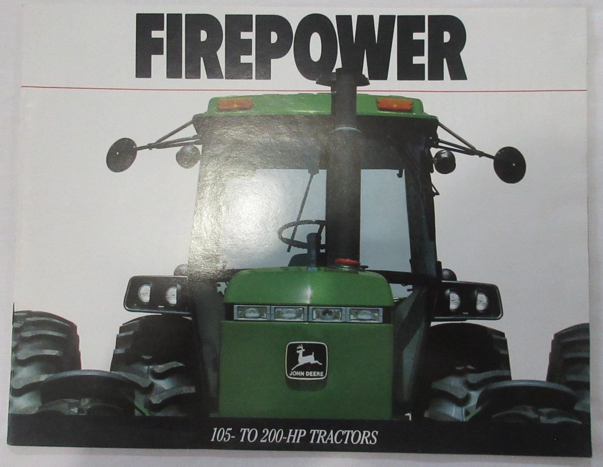 rusticrelics04's tweet photo. VINTAGE 1990 JOHN DEERE TRACTOR 105 200hp Brochure 4055 4255 4455 4555 4755 4955 https://t.co/WsixGGEofK #eBay via @eBay #Farming #FarmLife #Farmer #FarmFresh #CountryLiving #Agriculture #AgLife #Vintage #tractors #farm #agtwitter #Implement #farmland #USfarmer #collector https://t.co/hQ9dt5lQ4P