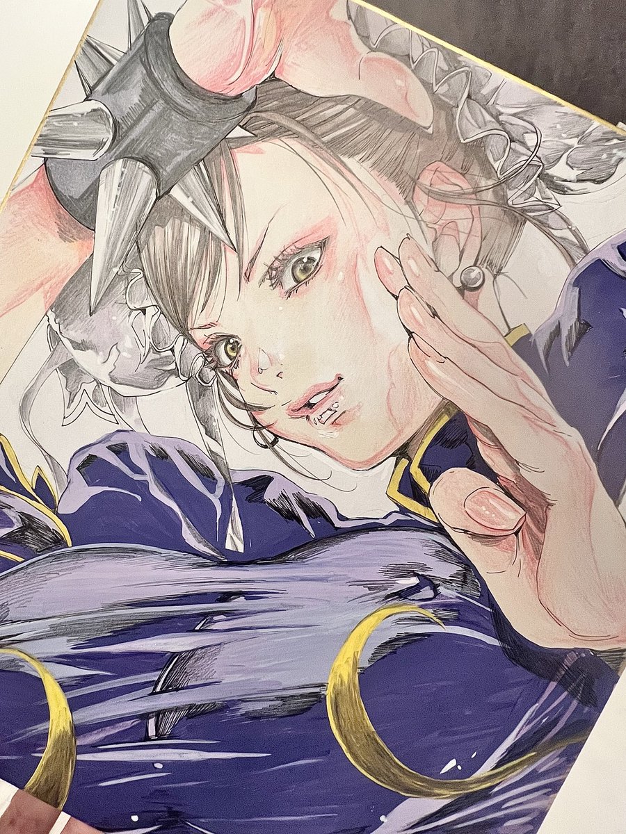 miyazakimaya's tweet photo. だいぶ進んだよ　ジャパコミ展示予定
#春麗
#Streetfighter
#japancomicartexpo https://t.co/4rU4z6rx9A