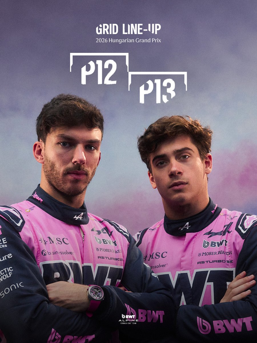AlpineF1Team's tweet photo. In touching distance of points-paying positions today. Let's do it, boys! https://t.co/d3tRU9eHPa