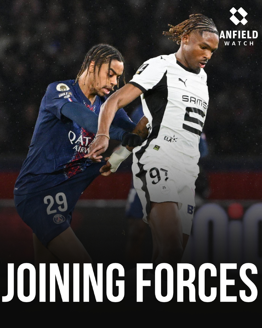 AnfieldWatch's tweet photo. Jeremy Jacquet and Bradley Barcola reunited at Liverpool is the DREAM 🇫🇷 🤞 https://t.co/7QldJllM5G