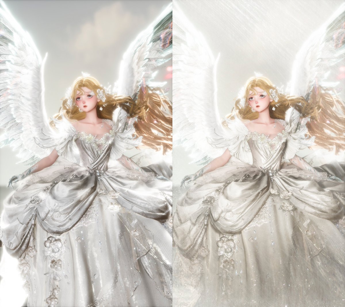 _Melonberry_'s tweet photo. Unedited vs edited https://t.co/dMSyhoI6Ci