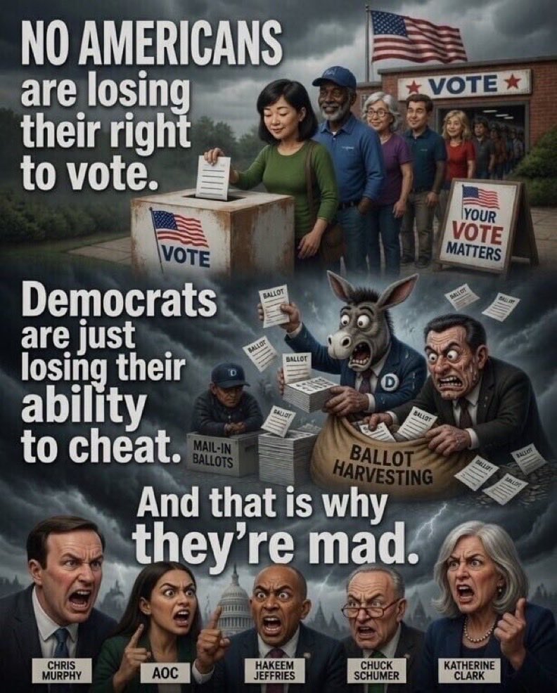 lateliercali5's tweet photo. @RepBeccaB President Trump clearly wants NO
#IllegalAliens votingโฆ
#PassTheSaveAmericaAct
Photo ๐ & Legal Proof Of ๐บ๐ธ Citizenship
IN EVERY STATE &
IN EVERY * S I N G L E * ELECTION!
#CodifyTheDogeCuts
#EndSanctuaryCities
#StopGovernmentFraud
#DeportAllIllegalAliens
#StopElectionFraud https://t.co/1zsslniyt5