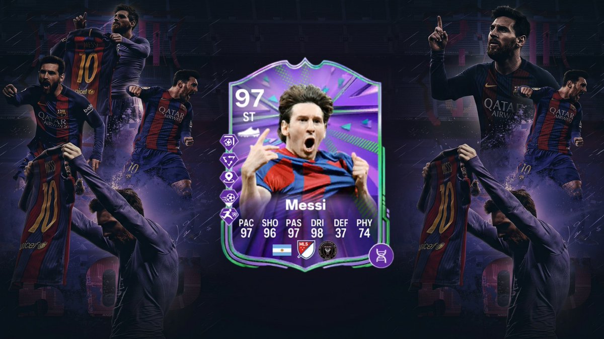 False9Guy's tweet photo. The Greatest of All Time. 

The GOAT. 🐐 

Lionel Messi. 

We’ve managed to craft an absolutely insane version of Messi. Crazy in game stats. 

✍️ 99 Dribbling
📍 5 Playstyle+
😌 99 Composure
✅ ST/LW/RW

He is a crazy good False 9, in the 433(2), he is equally just as good out wide and cutting in with that left foot of his. He has his own unique body type, which helps in all areas. Absolutely stoked to get this upgrade done. 

🇦🇷 🇦🇷 🇦🇷 

#EAFC #FC26 #EASPORTSFC #FUT
