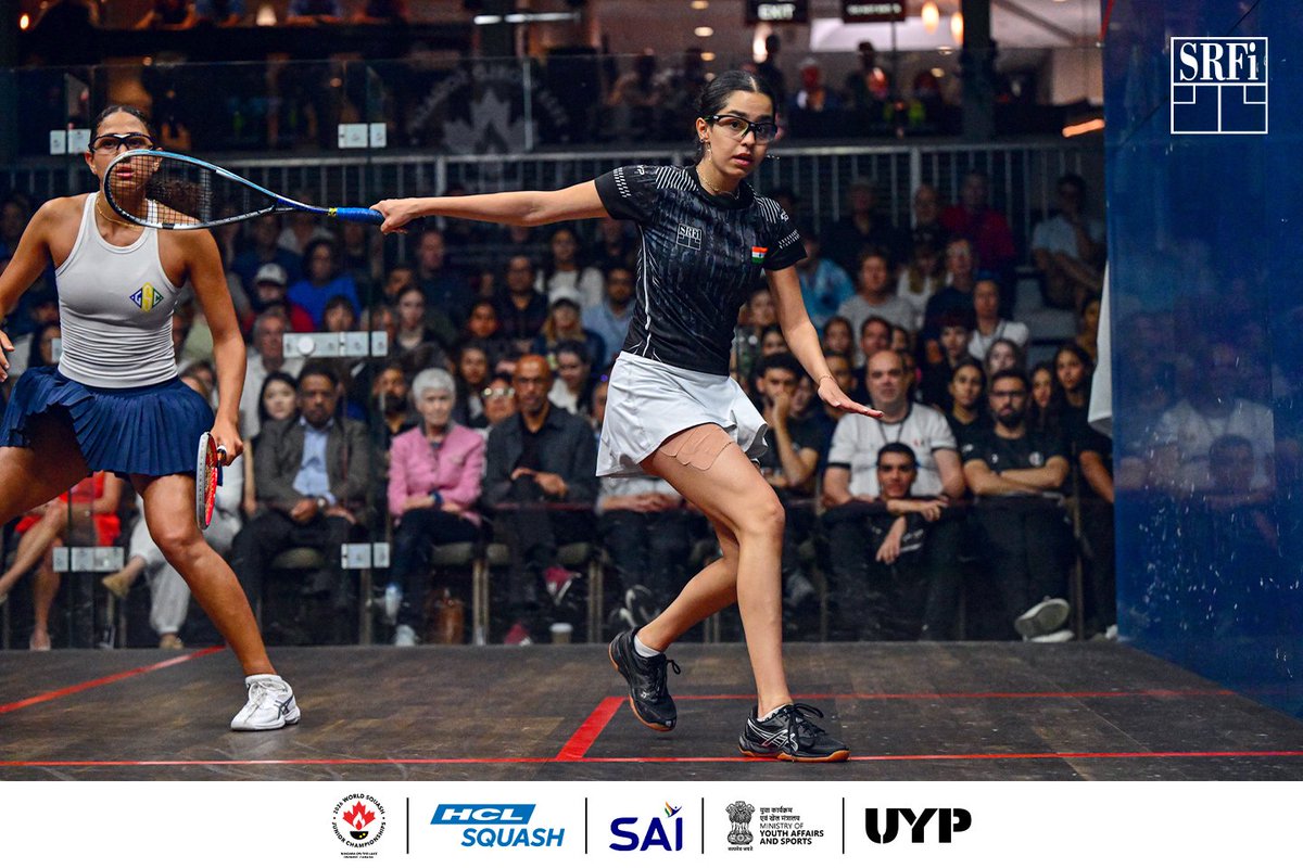 indiasquash's tweet photo. 𝗛𝗜𝗦𝗧𝗢𝗥𝗬 𝗜𝗡 𝗙𝗥𝗔𝗠𝗘𝗦 🥇🇮🇳

Action from the final, followed by the moments that etched Anahat Singh's name into the history books as the first Indian World Junior Champion.  📸🏆

#IndianSquash #Squash #SRFI #WorldSquashJuniorChampionships #AnahatSingh https://t.co/BcB5Ntukpc