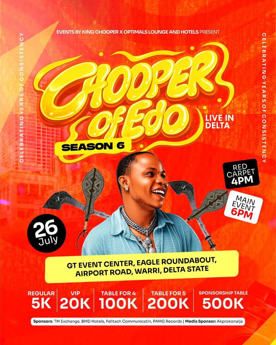 bigboldjenny's tweet photo. Today for @king_chooper 
Let’s go #ChooperOfEdo season 6
Pls come out and support a real one 
GT event center Time 6pm https://t.co/3bemE5wCZJ