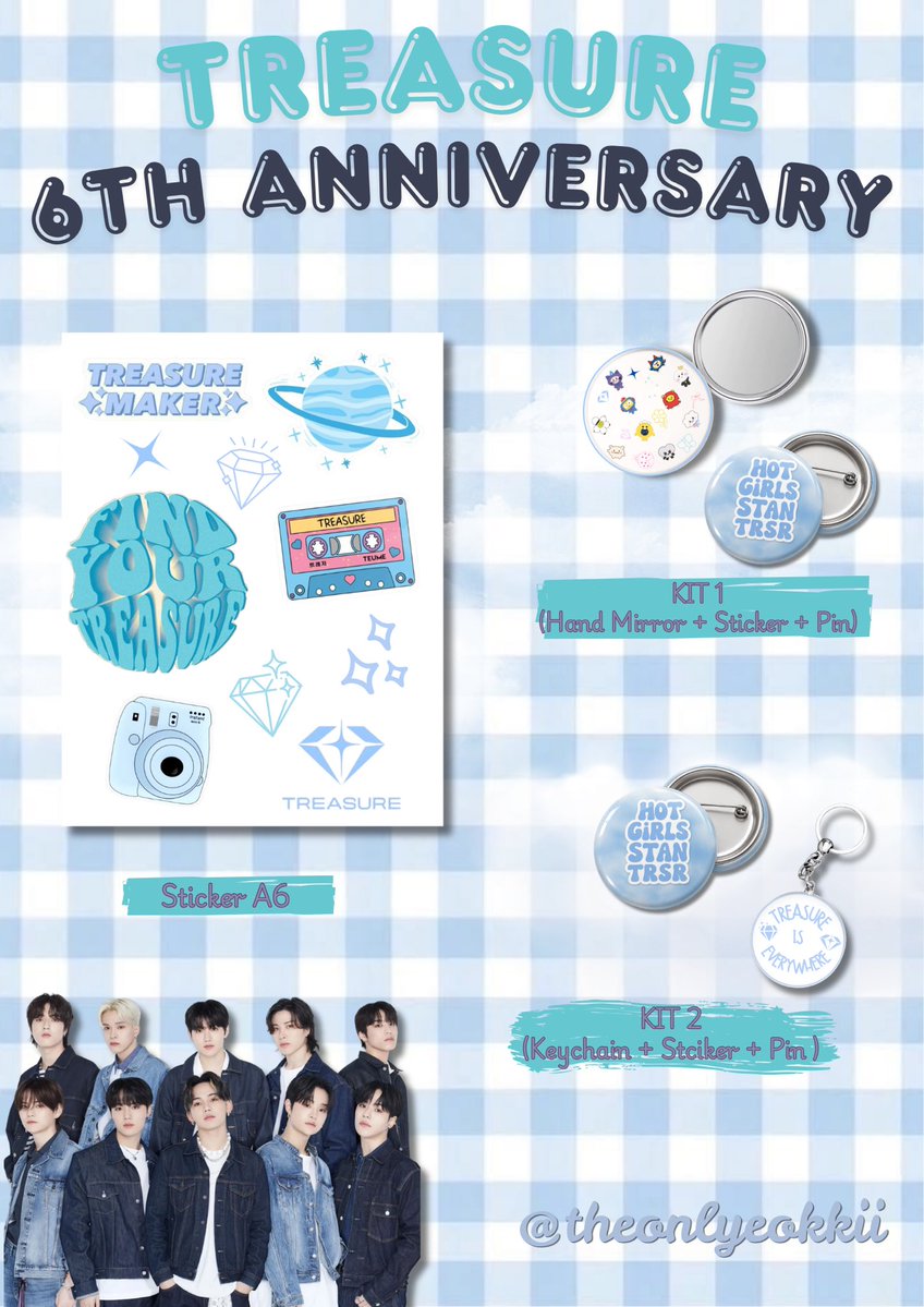 theonlyeokkii's tweet photo. ᰔ⊹˚₊Treasure 6th Anniversary Kit ₊˚⊹ ᰔ
Freebies by @theonlyoekkii 

How to claim 
꩜ TEUME INA ONLY 🩵
꩜ 8.8 via 🧡, 6.000 (no refund) 18.00 WIB (write usn in notes) 
꩜ Link : https://t.co/wCE5el49mw 
꩜ Send random
꩜ 10 lucky get poca TRSR

🔃 &amp; 💖  are appreciated https://t.co/D6A4HiKZvP