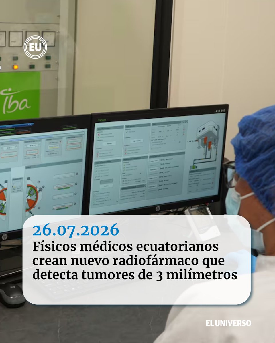 eluniversocom's tweet photo. Físicos médicos #ecuatorianos crean nuevo radiofármaco que detecta tumores de 3 milímetros https://t.co/L45C4kLTGW https://t.co/jRAx2gtSmk