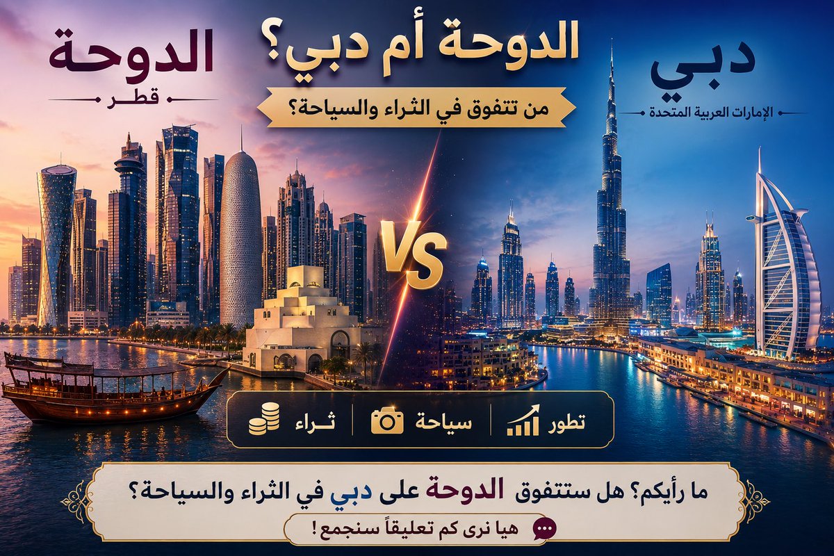 terramodelsdoha's tweet photo. هل تعتقدون أن الدوحة ستتفوق على دبي من حيث الثراء والسياحة

هيا نرَ كم تعليقًا سنجمع

#doha #qatar #عرووووسة_الاخوان_الجديده #attentato #عرووووسة_الاخوان_الجديده #brøndby #uae 

#الدوحة #دبي #السياحة #الثراء #rich #lifeupdate #richman #qatar_massage https://t.co/4vONjtIyBv