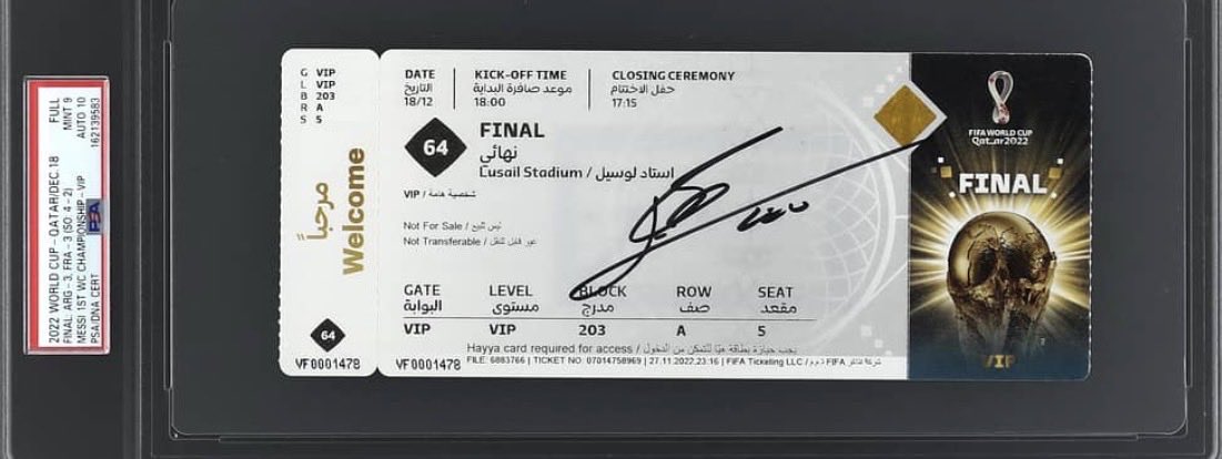 darrenrovell's tweet photo. This Messi signed 2022 World Cup Final sold last night at @GoldinCo for $32,940. https://t.co/tCjVBuDcEt