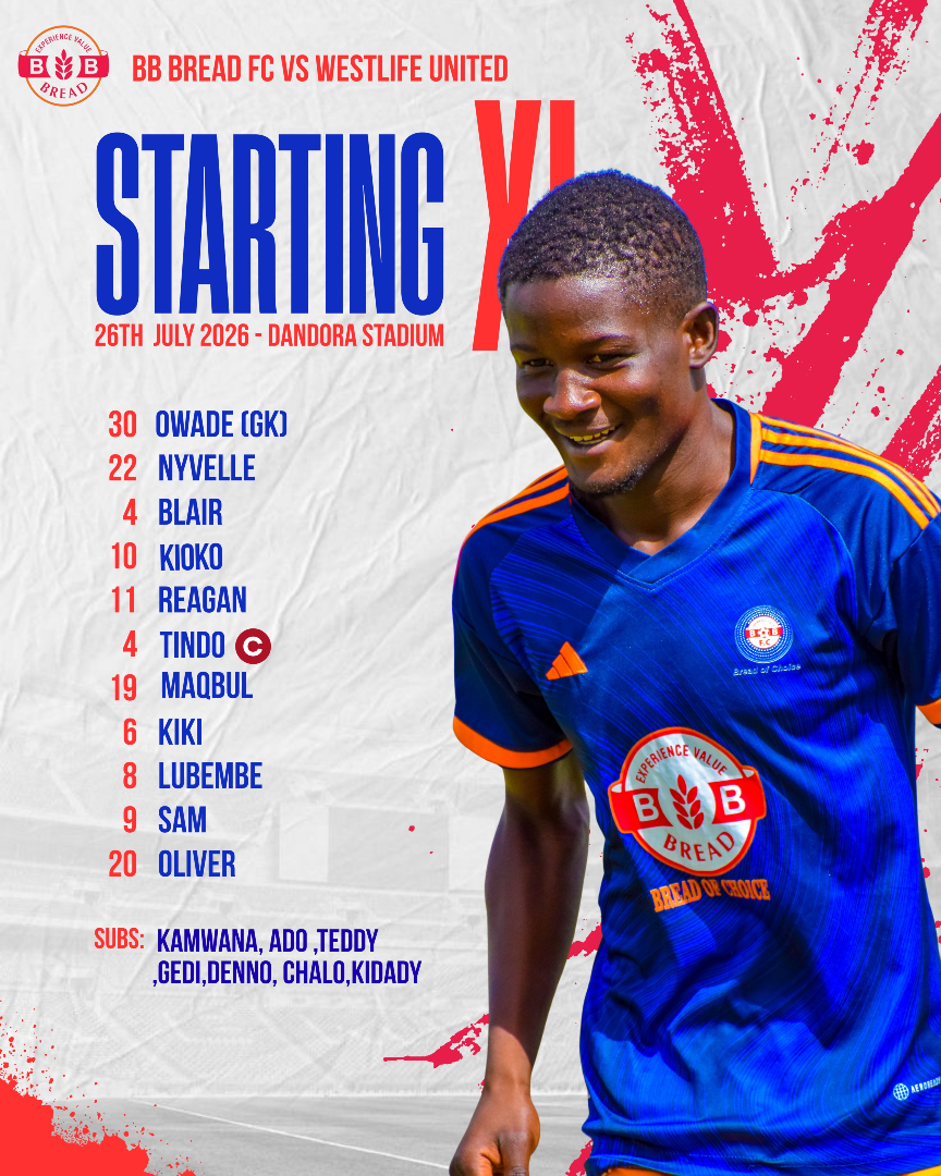 BBBreadFc's tweet photo. 🟧 | TEAM NEWS
Our squad for todays Regional Playoffs battle against Westlife united is here. Twende kazi ⚔️

#bbbreadfc #TogetherWeRise #FootballKe https://t.co/qNeJZLgPsI
