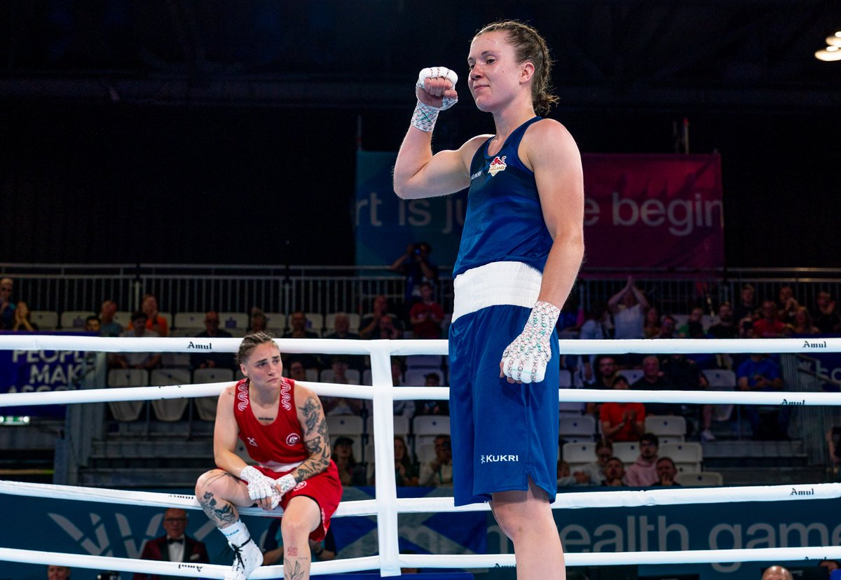 TeamEngland's tweet photo. Through to the quarters 🥊

Ellis Trowbridge and Lauren Mackie continue their progress in the ring 💪 https://t.co/6m18so6CQE