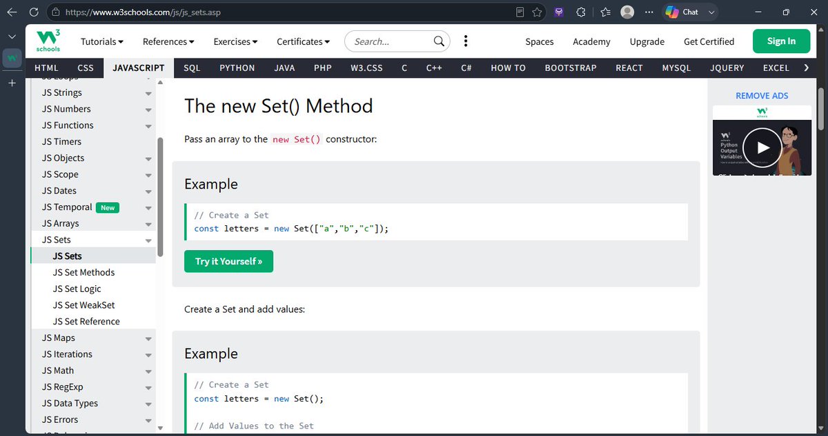 x_riverie's tweet photo. #LSPPDay53
Learned how to use JS Set and its methods to store unique values, create sets, and manage data with methods like add(),delete(),has(),clear().Explored how Set helps prevent duplicate values,data handling efficient.
#60DaysofLearning #LearningwithLeapfrog
@lftechnology https://t.co/Ry3RDQMEJQ