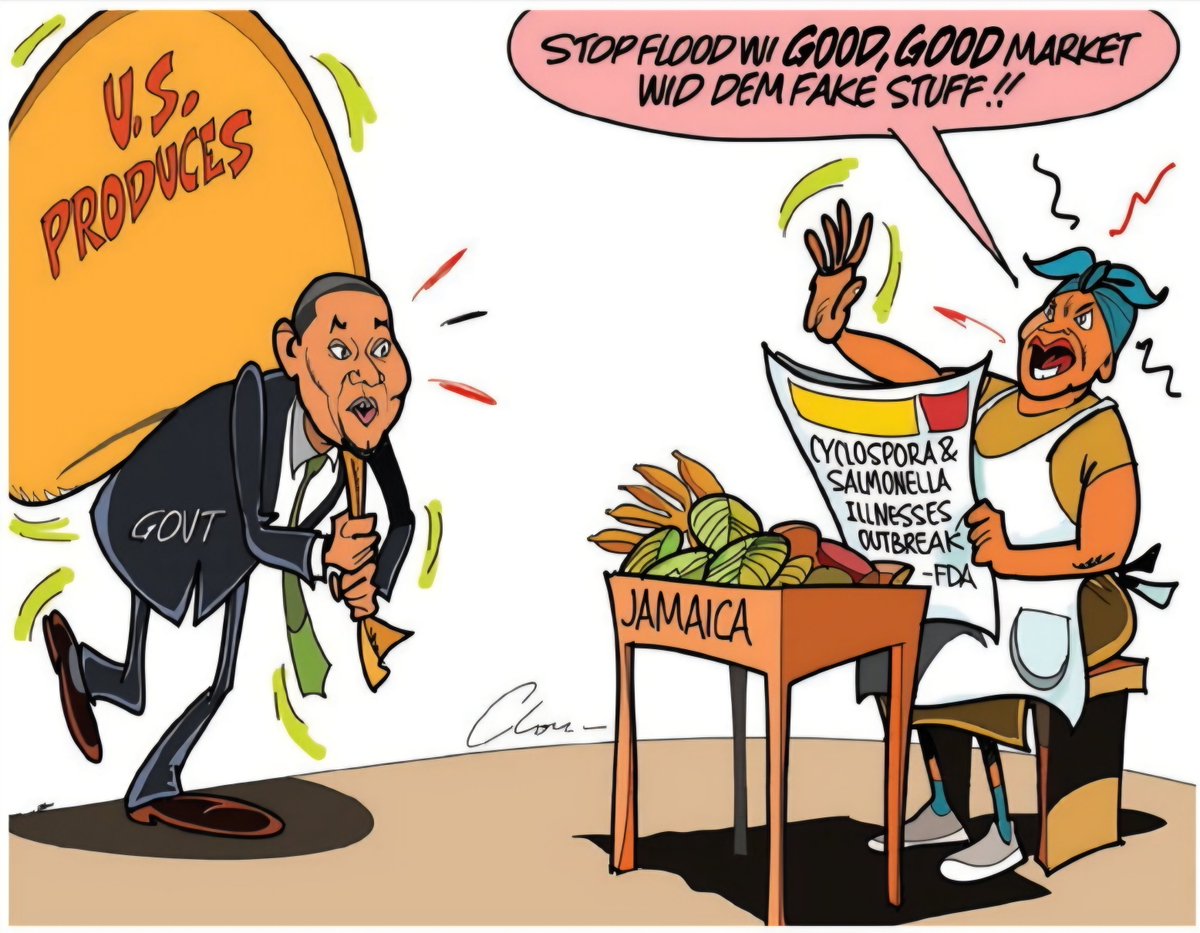 JamaicaObserver's tweet photo. Today's Clovis Toon, Sunday, July 26, 2026.
To see more cartoons click the link: https://t.co/yShrApLxqL
#Clovis #ClovisToon #JamaicaObserver #AlwaysAhead #OTeam https://t.co/vkBP4T8Ua5