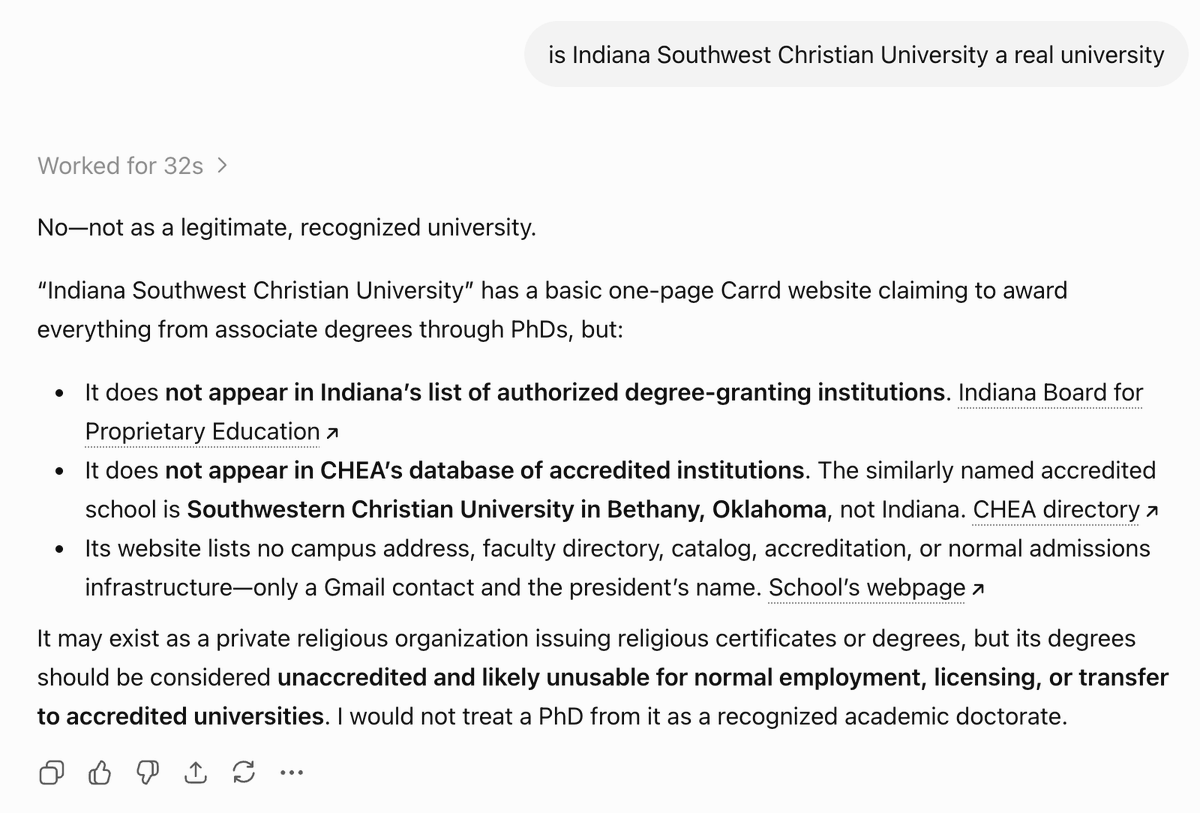 djvlad's tweet photo. So I got an email from the "president" of a "university" that claims that "Dr." Cheyenne Bryant was awarded a PhD from his "university".  He even sent me photos of the "proof".  Turns out it's a fake university.  You can't make this shit up. https://t.co/5knec6t4X4