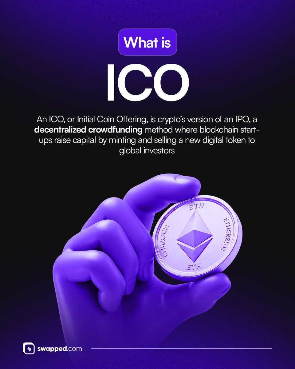swappedcom's tweet photo. Did you already know what an ICO is? https://t.co/waWB3QyCli