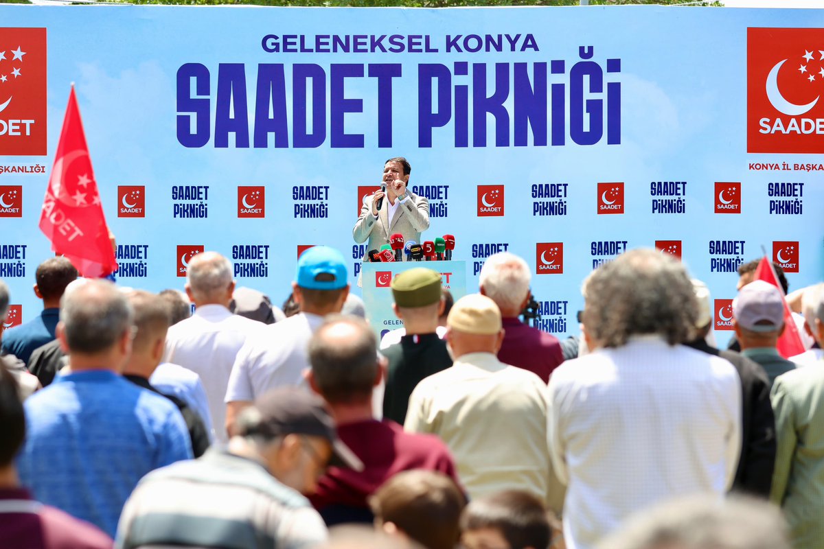 SaadetPartisi's tweet photo. Genel Başkanımız Mahmut Arıkan, Konya İl Başkanlığımız tarafından düzenlenen “Geleneksel Saadet Pikniği” programına katıldı. https://t.co/Xm8aGO12t7
