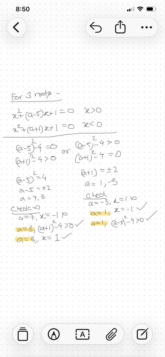 AmethaJayesh's tweet photo. @geoclidean a = 1, 3 work https://t.co/pBAyVrZjG2
