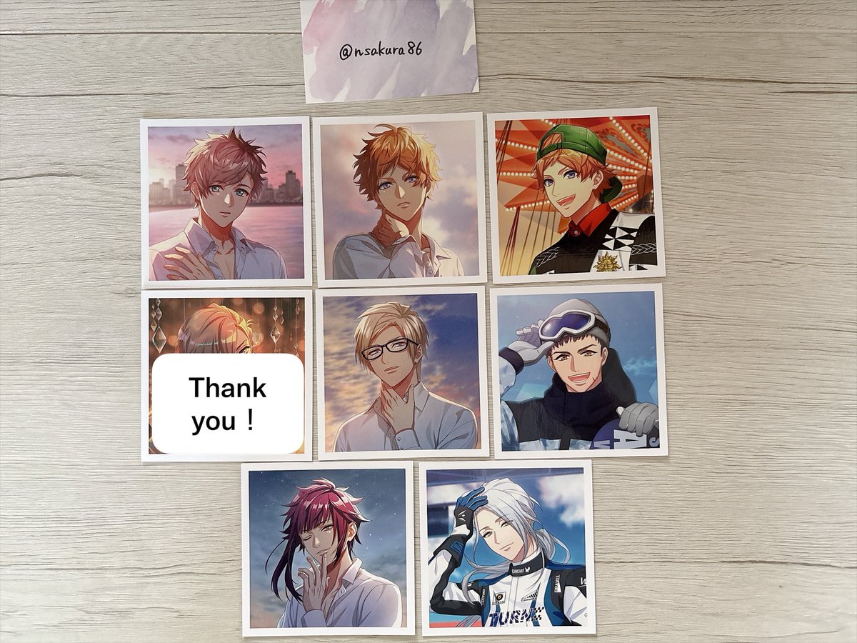 nsakura86's tweet photo. 【交換】A3! ましコレ ましかくコレクション vol.11

譲 : 綴、千景（箔）、天馬、左京、臣、誉、東
求 : 密、三角

※千景箔⇆密箔のみ
※郵送での交換希望
お気軽にお声掛けください！ https://t.co/gRXLmLOiEK