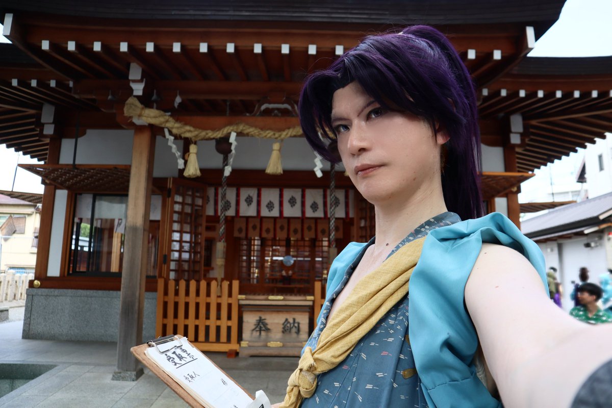 cosnatton's tweet photo. 【コスプレ写真注意】ご参加の皆様、お疲れ様でした。
地元の方にいつもお世話になっており、感謝しきりです。

暑かったので、一番涼しい装束にしました。

忍たま乱太郎 / 加藤団蔵(成長捏造)

#潮江神社ファンのつどい https://t.co/CavLTqNoWw