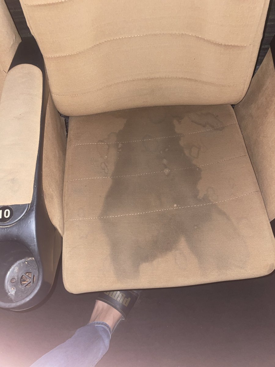 Hmiddha216's tweet photo. I booked tickets from district and found the seats was dirty someone vomits on seat and no other seats was available @district_india @INOXMovies @PicturesPVR please provide resolution https://t.co/P59eSLR5u4