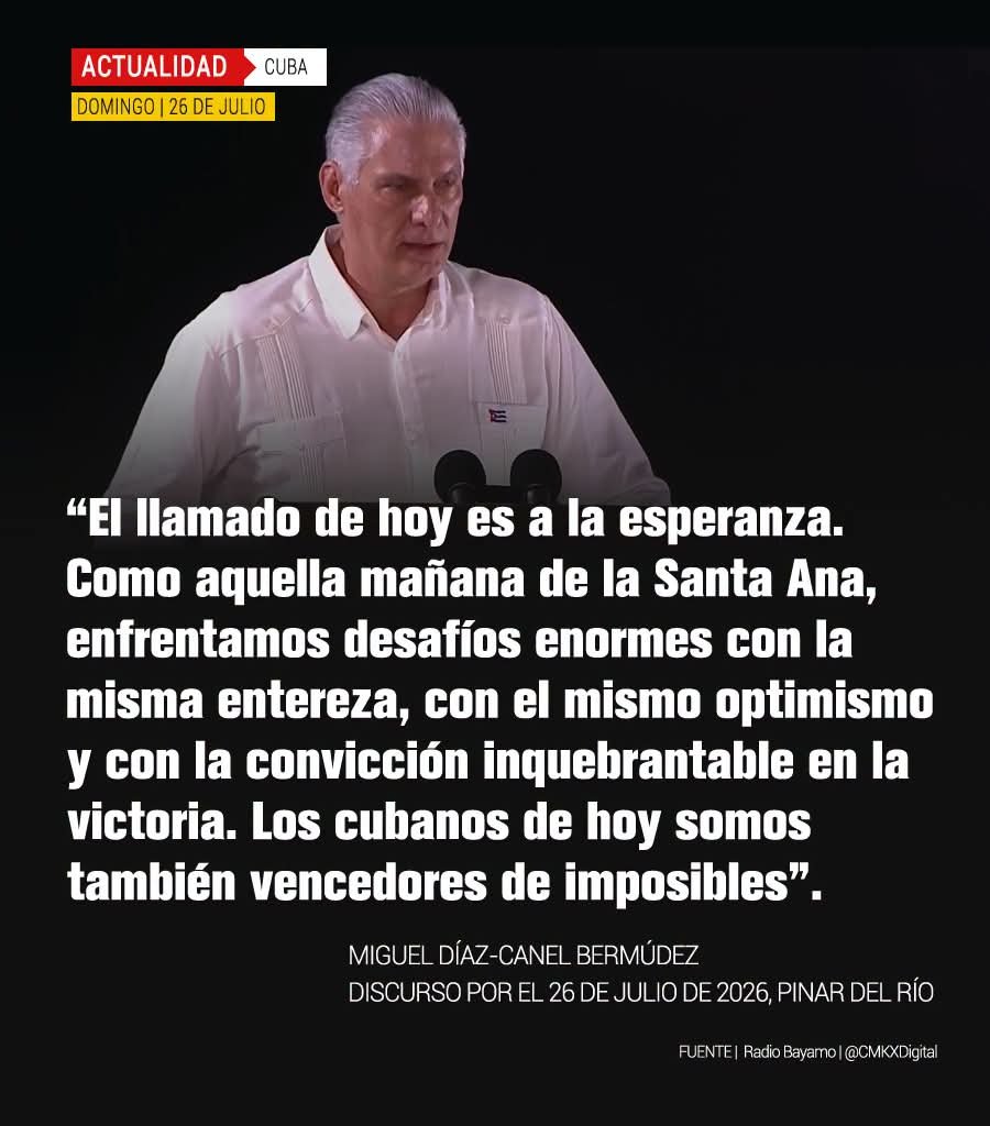 EduardoLopezL65's tweet photo. @DiazCanelB Presidente @DiazCanelB en el acto por el 26 de Julio.

#PinarEn26 #Cuba
#YoSigoAMiPresidente #Cuba #MiMoncadaEsLaPatria https://t.co/kzwScOg5Ep