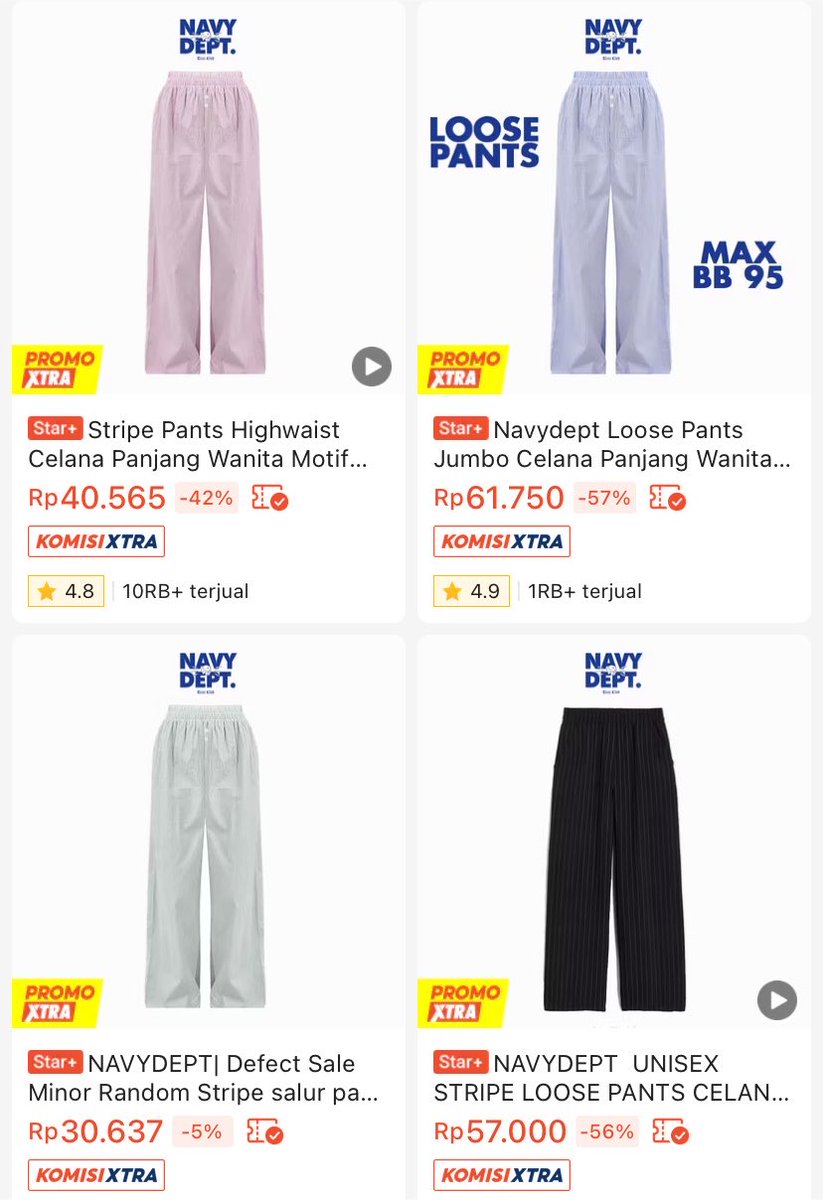 aquaryzn's tweet photo. ini konsep penjualnya emang sedekah kah? masa jualan celana sebagus ini cuma 20 ribuan😭😭 https://t.co/hKfNzmz3jE