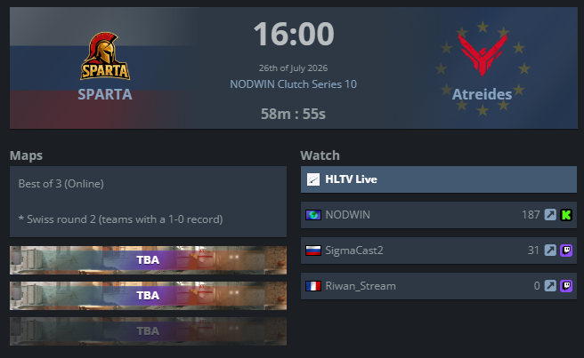 GoodiniCS's tweet photo. We have 2 games today:
1st at 16 CEST vs Sparta
2nd at 19 CEST vs @TeamEAC https://t.co/XHUanKy9Pg