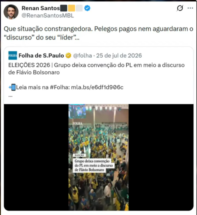 CSainha's tweet photo. @RenanSantosMBL calma ai chico linguiça, o suposto grupo que "deixa o evento" ja eh maior q turma q te apoia. Se acalme mortadela do PT. https://t.co/EmEQ0DvH6Y