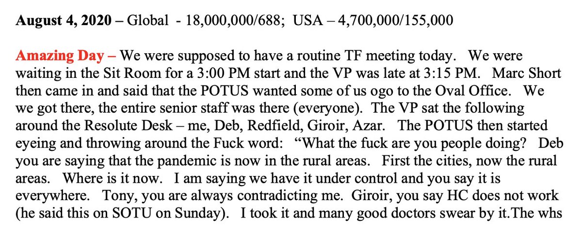 MaryBowdenMD's tweet photo. It's amazing and discouraging to see that Trump's instincts on how to handle to pandemic were initially correct, but he was no match for Fauci. Here's Trump going ballistic on him over HQN... "I took it and many good doctors swear by it."  Fauci's reaction: "He doesn't understand the pandemic."