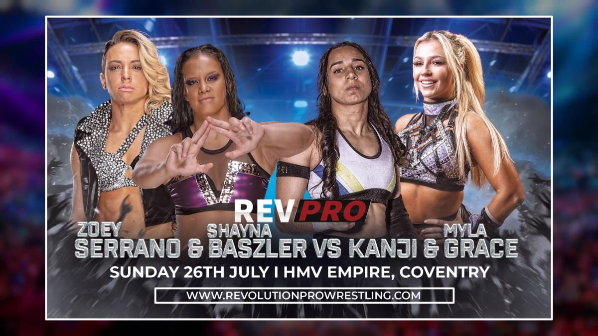 Zoey Serrano (fka Zoey Stark) will team with Shayna Baszler for the first time since April 2025 at today's RevPro show! The former Pure Fusion Collective WWE teammates will face Kanji &