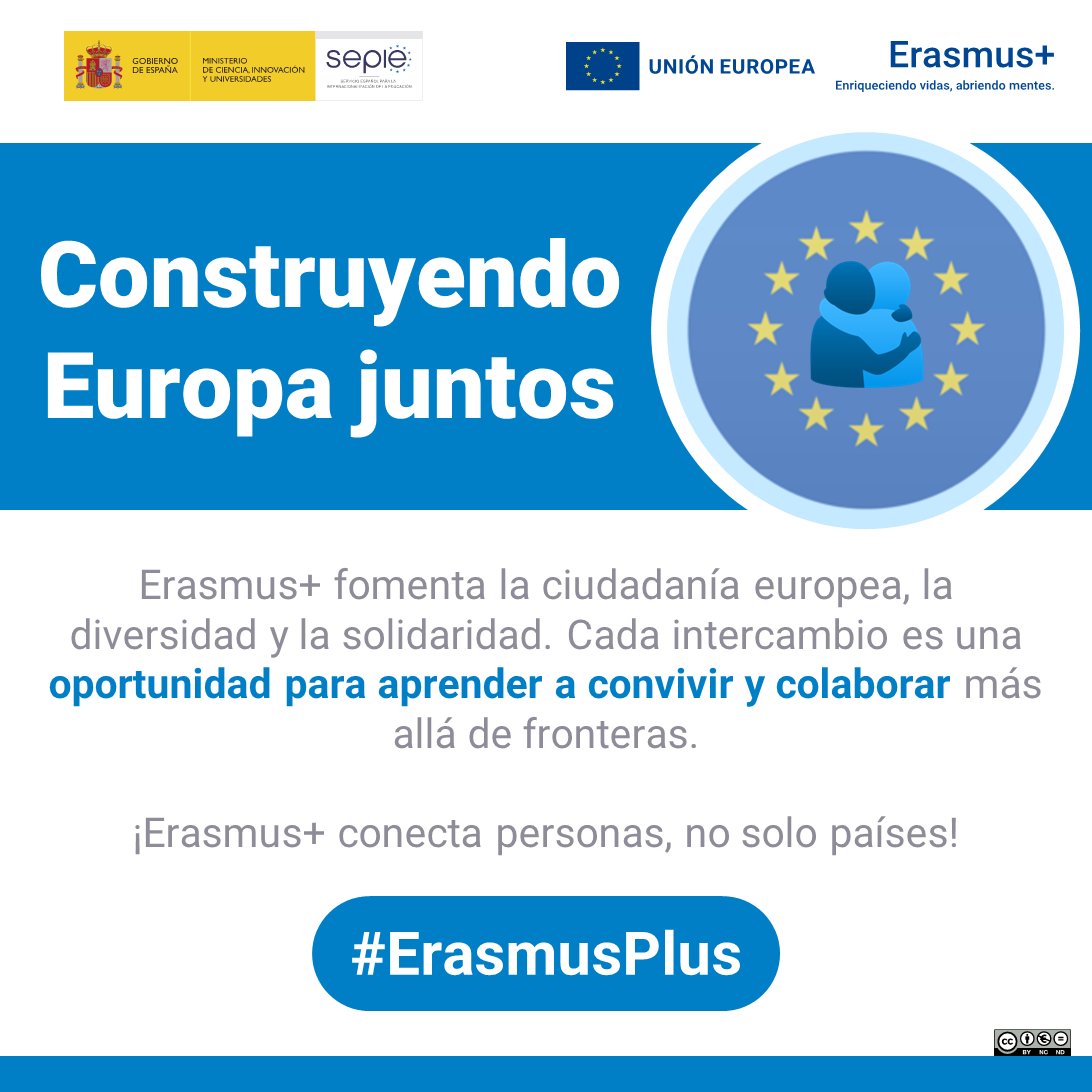 sepiegob's tweet photo. 🌍🤝 Erasmus+ une personas, culturas e ideas. 

Cada movilidad fortalece la ciudadanía europea y construye una Europa más conectada y solidaria 💙🇪🇺. https://t.co/66S4JFROzd