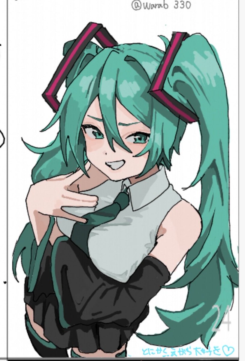 warab330's tweet photo. #絵柄が好みって人にフォローされたい
#絵描きさんと繋がりたい
#初音ミク https://t.co/6OdOGTVcez