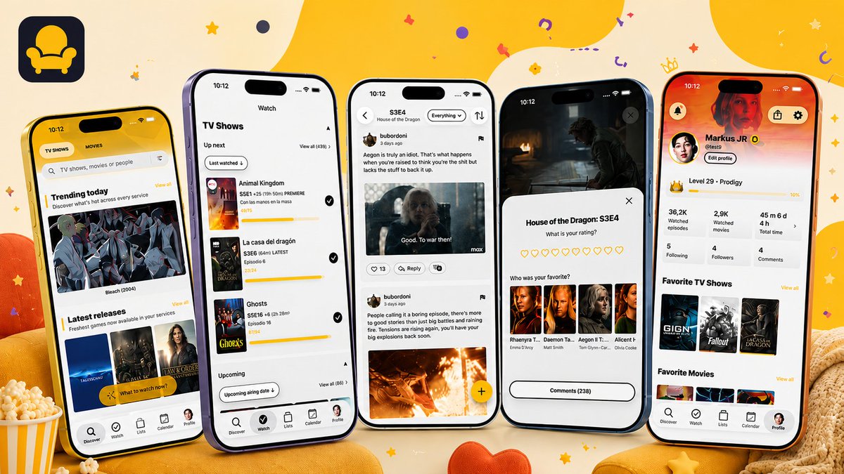 sofatimeapp's tweet photo. 🎉 Sofa Time has officially surpassed 200,000 registered users!
Thank you to every single person who has joined this incredible community. This milestone belongs to all of you, and we’re only getting started!
Not part of Sofa Time yet? Join us today:
🍎 iOS: https://t.co/6PDK07Yk09
🤖 Android: https://t.co/jyfcSaMCQs
#SofaTime #iOS #Android @AppStore @GooglePlay #TVTime #app #Movies #TVShows