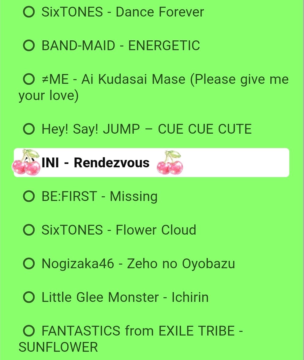 NanaCoco6301110's tweet photo. 🇺🇸📻bigBradio 7/26

毎日投票🗳️ありがとうございます🙇

24時間に一回、
INIと他アーティスト曲を
合計３曲選んでvoteするだけ！
簡単です🙆

今日も宜しくお願いします

📎
 https://t.co/ij7tVwgrdz

#INI @official__INI
#INI_ANTHEM
#INI_Rendezvous https://t.co/B6oVCGgt4S