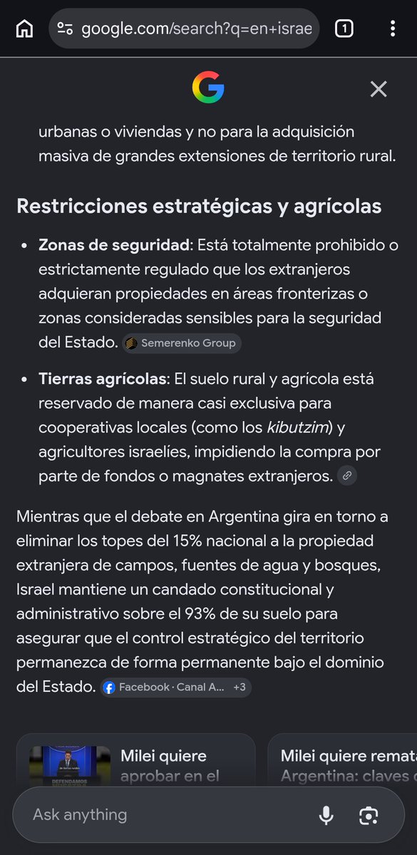 DanielBMateo's tweet photo. Che @JMilei,@PatoBullrich @fedesturze ,Dejen de usar a Israel como relato. Allá el 93% de la tierra es del Estado y los extranjeros tienen prohibido comprar suelo estratégico por seguridad nacional. ¿Por qué acá entrega el mapa de forma indiscriminada? ¿Soberanía o sumisión? https://t.co/2QAjZ2jPEx