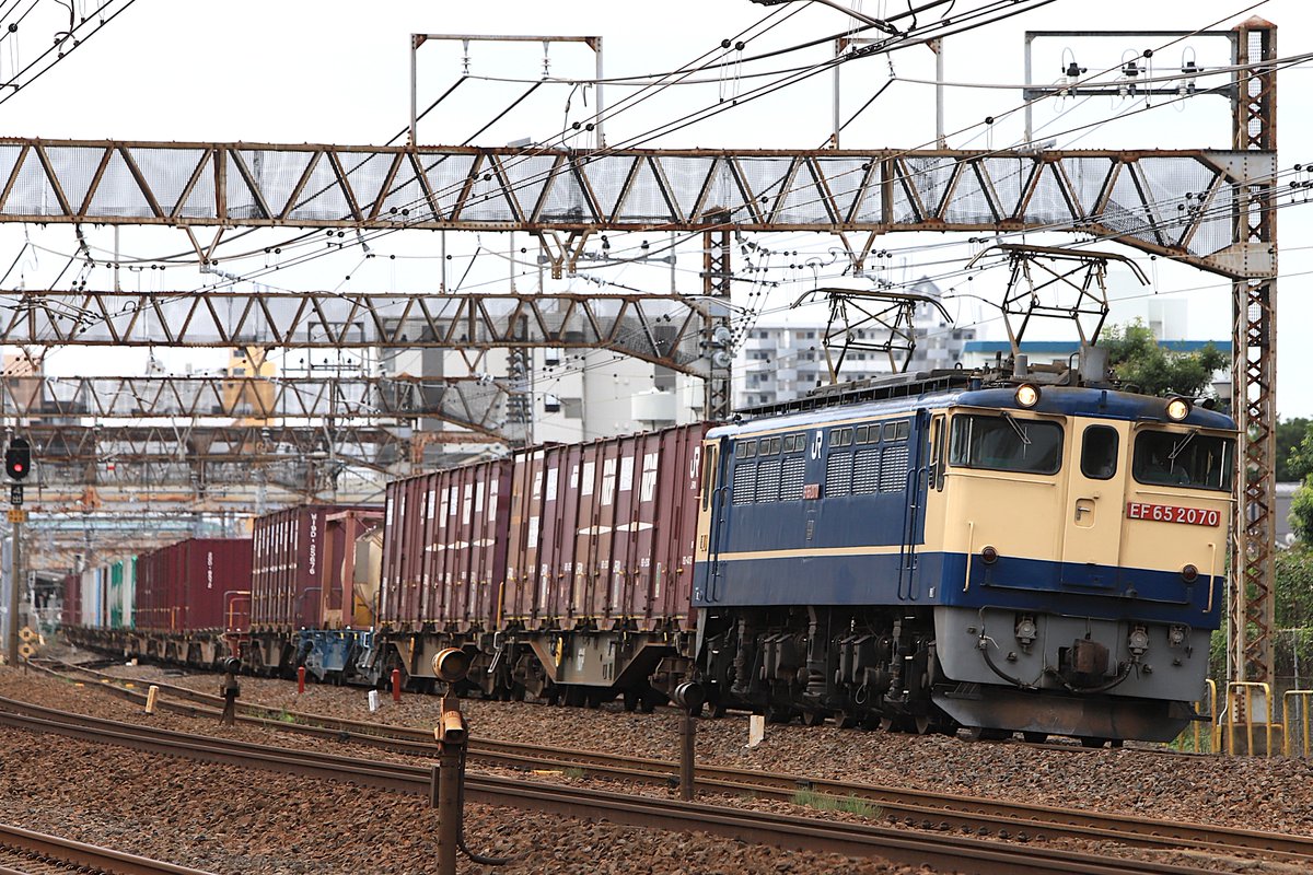 expresstokiwa's tweet photo. #1日1枚貨物列車画像
#1日1枚EF65
#EF652070
72レ 2020.07.30 https://t.co/64G8jmrmHU