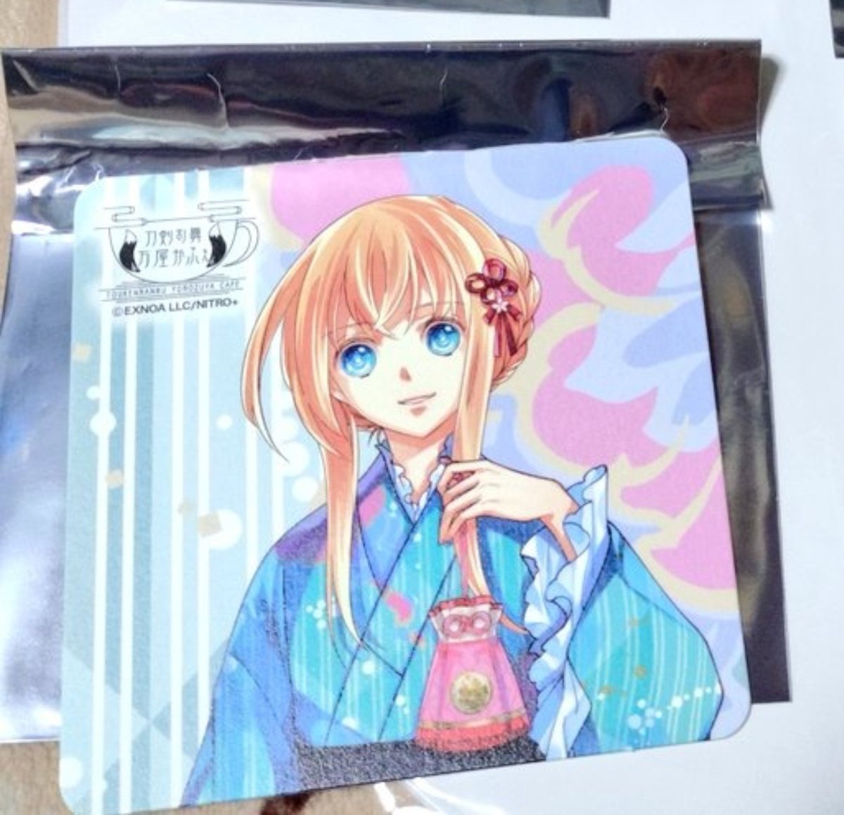 harukaze_snpy's tweet photo. 【交換】
刀剣乱舞 万屋かふぇ 軽装かふぇ

(譲)
コースター
乱

(求)
500円+送料 https://t.co/8nC18e7tsz