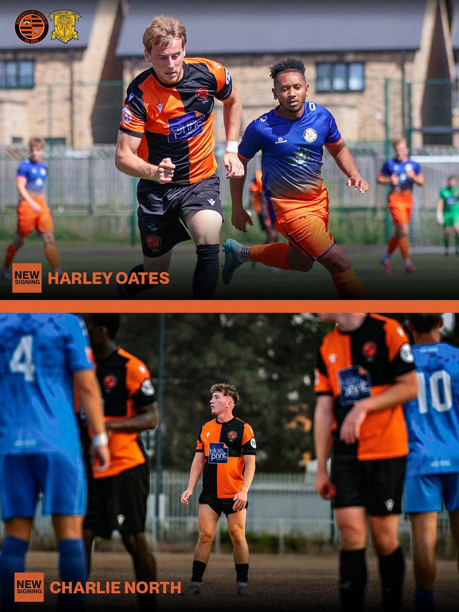 WokinghamTownFC's tweet photo. We are delighted to announce that Harley Oates and Charlie North have signed for the season via an agreement with @basingstoke_fc 🤝

We would like to thank Basingstoke for their trust in developing their young talent 📝 https://t.co/60WnM0XGHg
