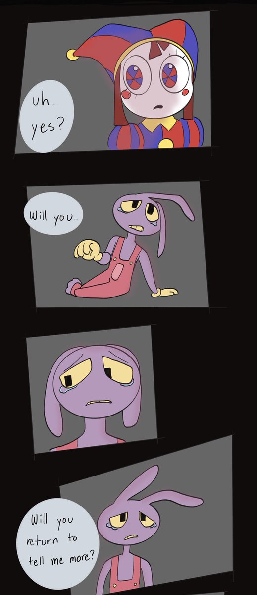 Misuny6's tweet photo. Pomni Visits Jax Pt. 3 Final

Fan Comic
#TADC #tadcep9ㅤ #Jax #Pomni https://t.co/8yUToG4Mr1