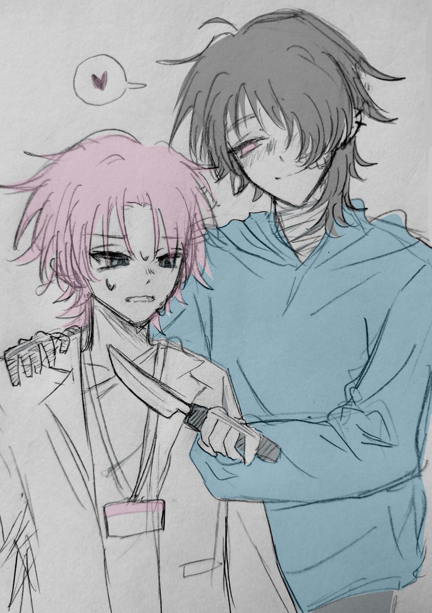shiu0360's tweet photo. 患者巧と医者蓮
 #一極累坐 #ZENO  #基地絵 https://t.co/wgQFzonubL