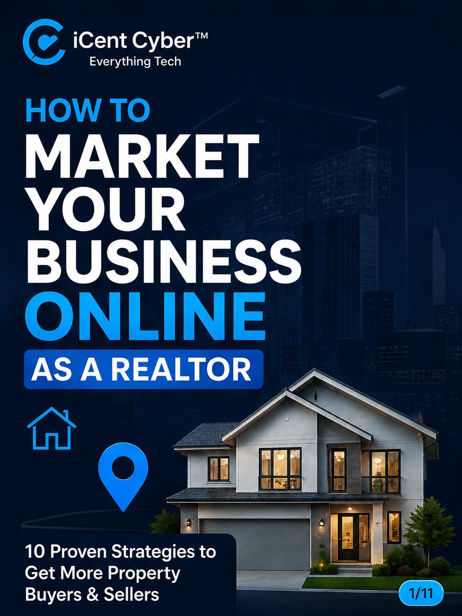 icentcyber's tweet photo. 🏡 Being a great Realtor isn't enough—people need to find you online first.
In today's digital world, your next client is probably scrolling through social media right now. The question is: Will they find you or your competitor?
#Realtor #RealEstateMarketing #RealEstateTips https://t.co/r7VJZCAMeO