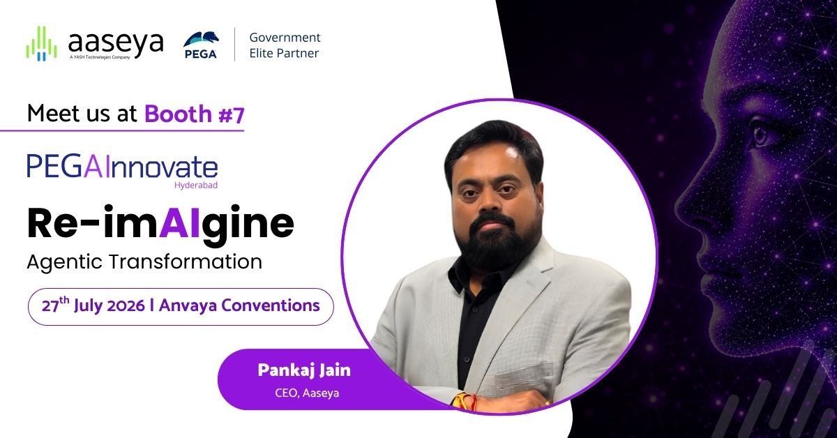 AaseyaIT's tweet photo. Tomorrow's the day!Meet Pankaj Jain, Founder & CEO of Aaseya, at #PEGAInnovate2026 Hyderabad and explore how Agentic AI and the Pega Platform are driving enterprise transformation.
📍 Booth #7 | Anvaya Conventions
📅 27 July
#Aaseya #AgenticAI #Pega #EnterpriseTransformation https://t.co/nVMgMRegRA