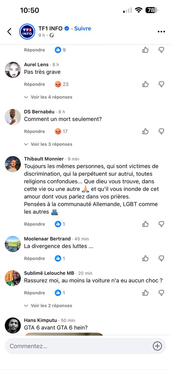 _Ludoisback's tweet photo. TF1 qui ne modère absolument pas ces réseaux et laisse des appels au meurtres homophobes par dizaines (centaines) sur ses réseaux. @stop_homophobie @TF1 https://t.co/jT9ouEBrzY