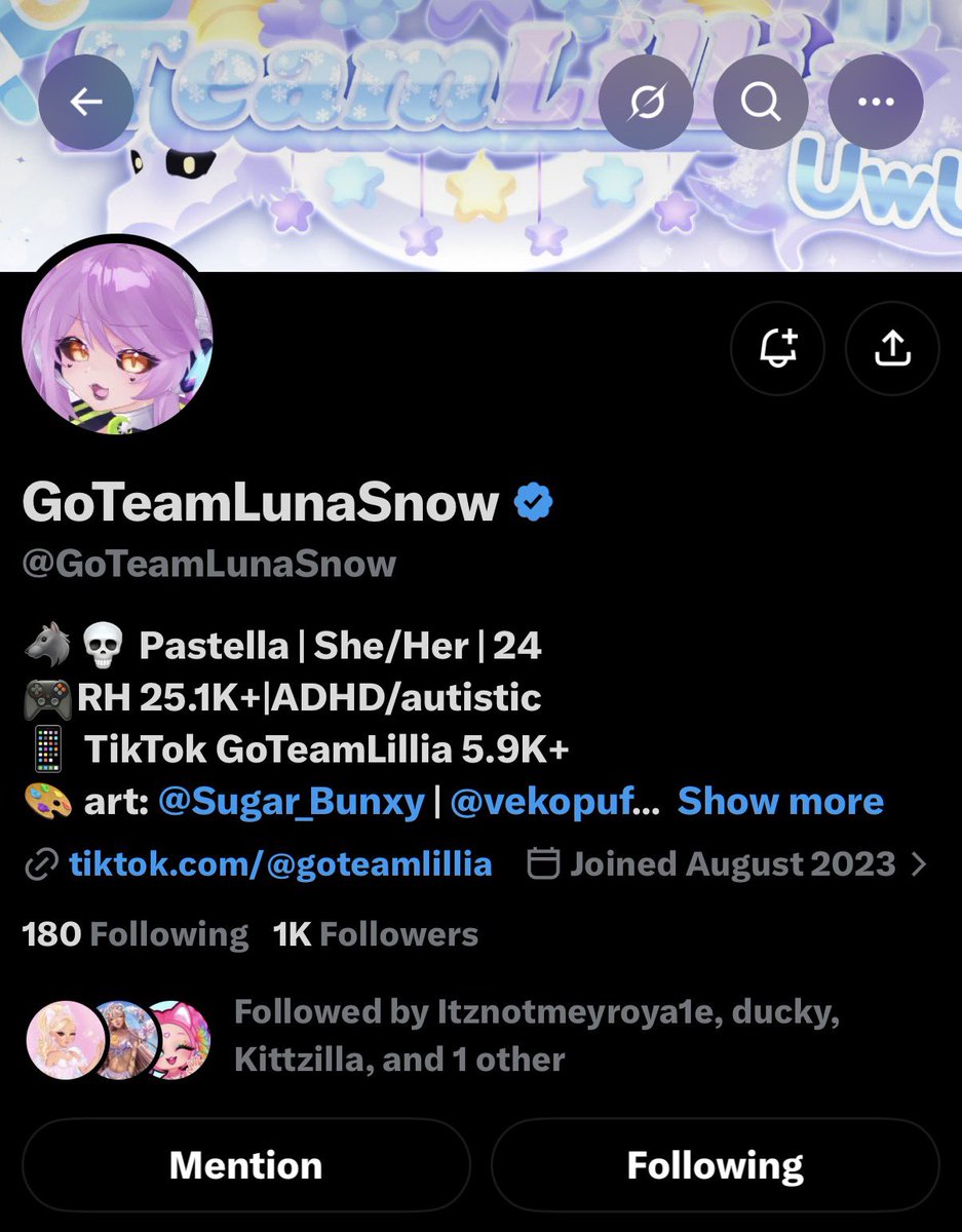 s_staryht's tweet photo. @GoTeamLunaSnow Congratulations on 6K that’s a big achievement! https://t.co/rEu0riiZXp