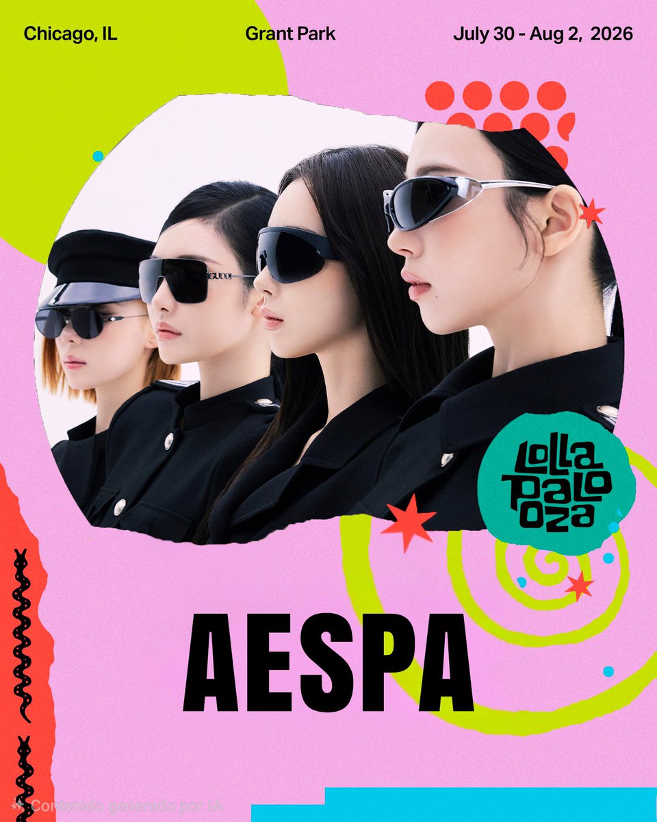 winterbbonyo's tweet photo. aespa will be performing at Lollapalooza on 2nd August 

Disney+ users will be able to watch the live performance at 9:45am KST. https://t.co/h56dW3mR0W
