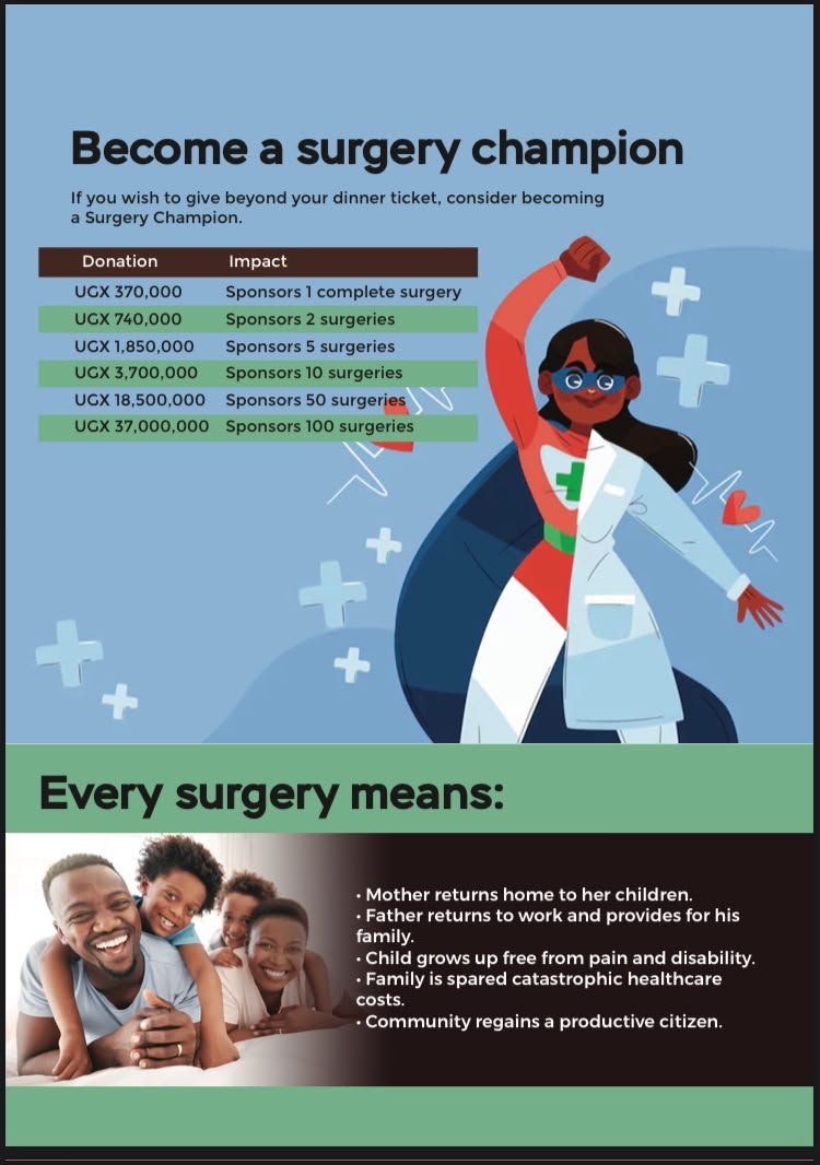 ASOU_Official's tweet photo. Change a life next Friday! 🩺 
Join the Buganda Subregion Surgical Camp Fundraising Dinner. Your presence funds life-saving surgeries for those in need.
Secure your seat today! 🎟️👇
💬 DM: @ASOU_Official
📞 Call/WhatsApp: +256 767 950 018✉️ Email: asou.or.ug@gmail.com
#ASOUSurgicalCamp2026 #ASOUFundraisingDinner2026 
 #ASOUSurgicalCamp2026