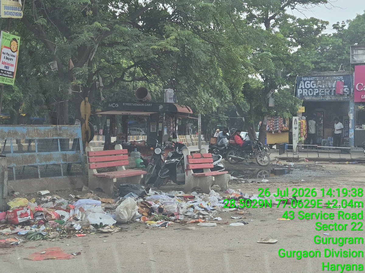 Outspoken_India's tweet photo. Narendra Modi Ji.. why is that  the citzens have to resort to dharnas for basic amenities. Gurugram is in shambles because of massive corruption by Babus &amp; Local Leaders.. Broken Roads, heaps of Garbage &amp; spilling sewage. Thank God that there's no Opposition here. #NitinGadkari https://t.co/BP0Ktkun07