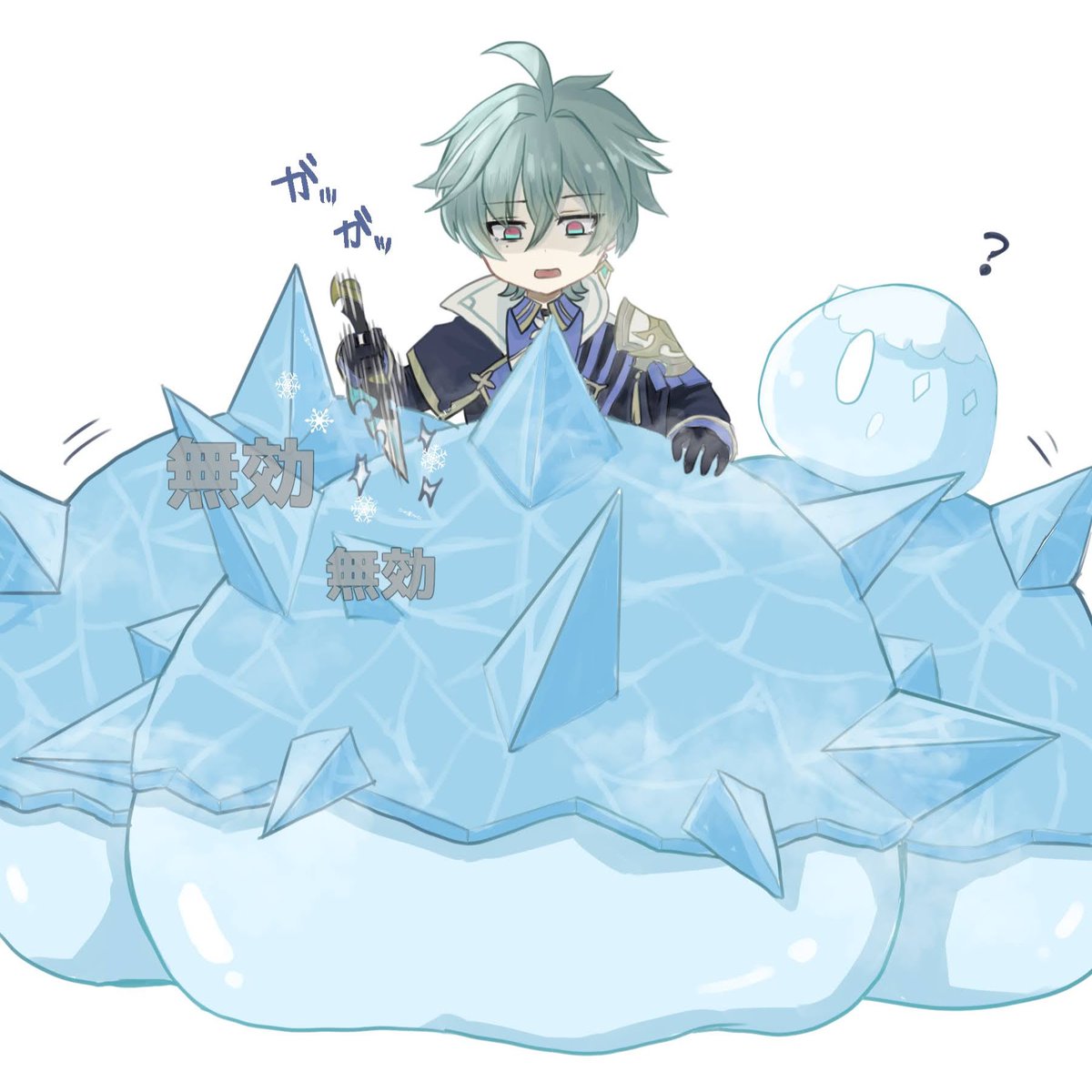 sea_slug_'s tweet photo. ロエとスライム https://t.co/uppYxLyJDr