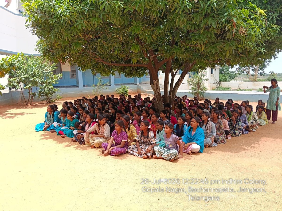 she_teams's tweet photo. Conducted #Awareness Programme at #KASTURBA GANDHI BALIKA VIDYALAM BACHANNAPET #JANGAON. In which 180Members of Students were participated.We explained the following topics what is #sheteam how it Works,how it is useful for them #child abuse,#TSafe App,Child #helpline No.1098 etc https://t.co/jPhnCubU91